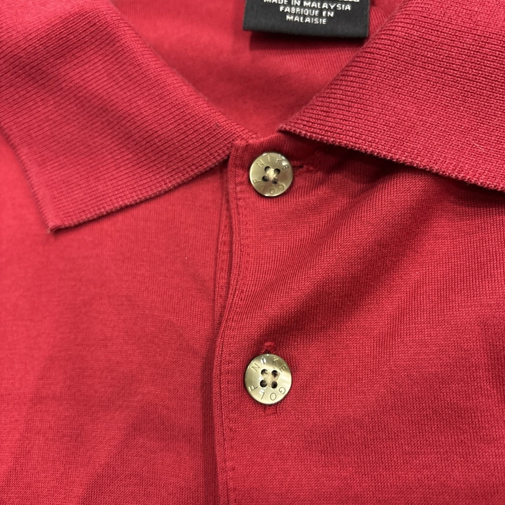 Vintage 90s Nike Golf Polo Shirt Mens Size Large Red Short Sleeve Pullover * - Picture 4 of 11